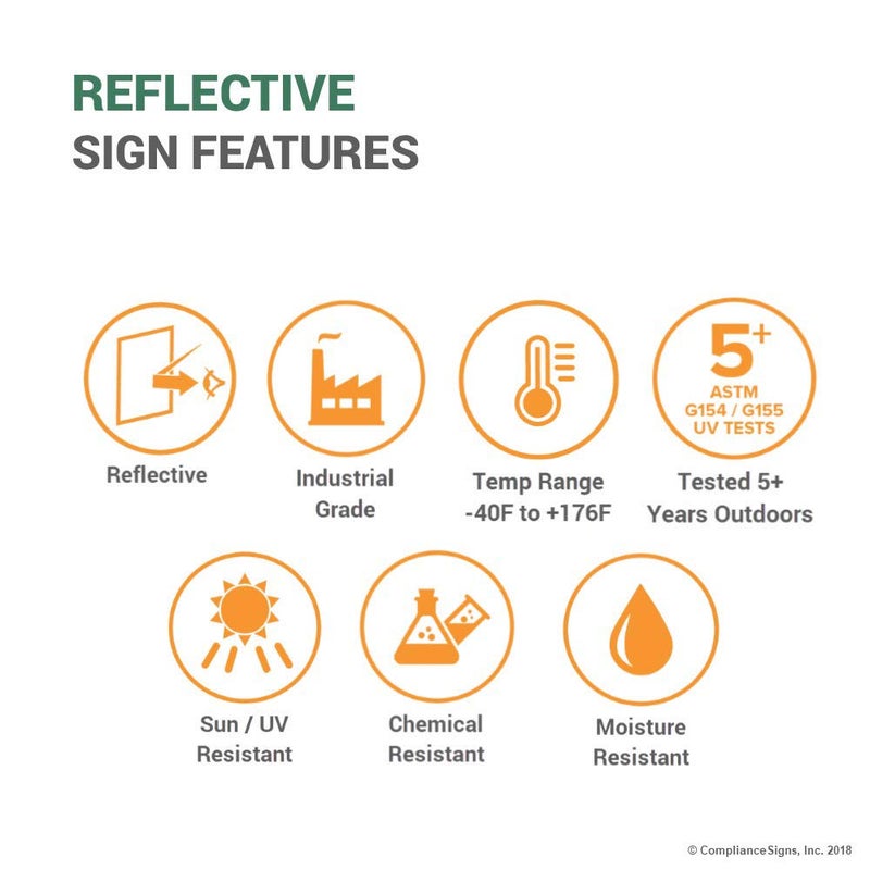 ComplianceSigns.com First Aid AED Reflective Wall Sign, Triangle Projection-Mount, 13x10 inch Aluminum for Emergency Response, American Made Safety Signs for the Workplace - Image 3